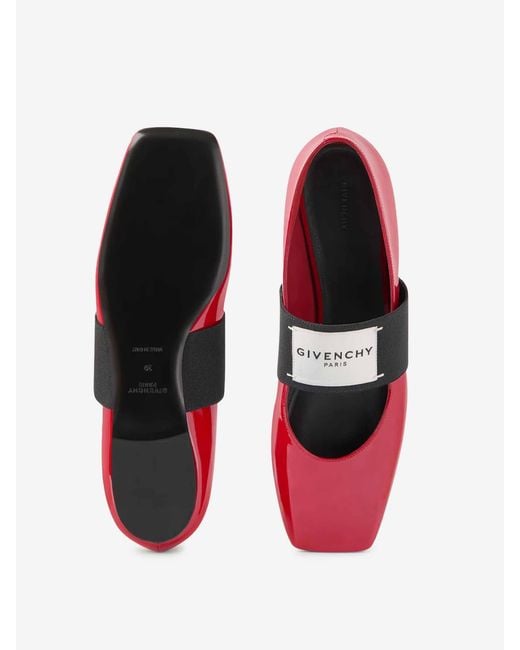 Ballerine Sliced Square di Givenchy in Red