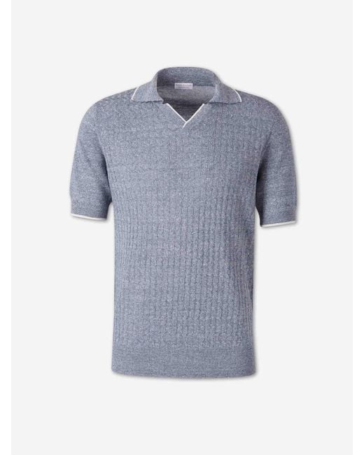 Santa Eulalia Blue Thin Short Sleeve Jersey for men