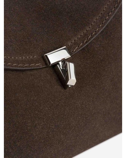 Totême White T-Lock Clutch Bag