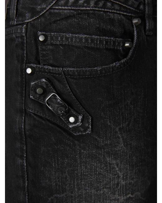 Balenciaga Black Minidenim Skirt
