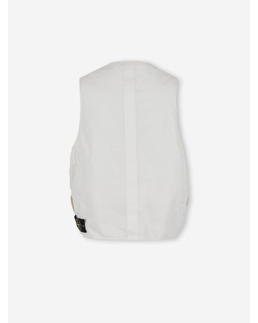 Chaleco Bolsillos Stone Island de hombre de color White