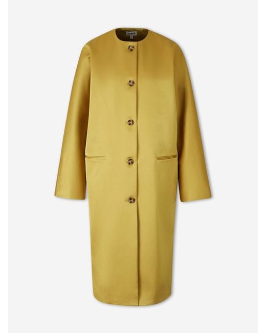Staud Yellow Liz Long Coat