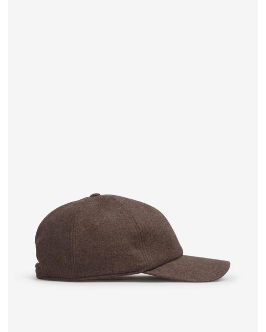 Herno Brown Flannel Cap for men