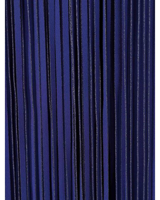 Marmar Halim Blue Fringe Midi Dress
