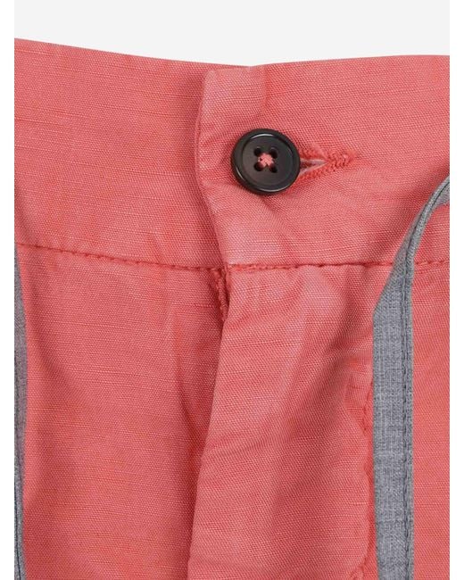 Santa Eulalia Red Straight Bermuda Shorts for men
