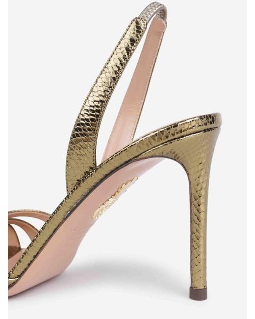 Aquazzura Metallic Tati 85 Sandals