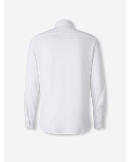 Camicia Semplice Cotone di Santa Eulalia in White da Uomo