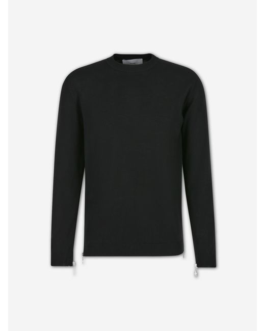 Setchu Black Crew Neck Sweater for men