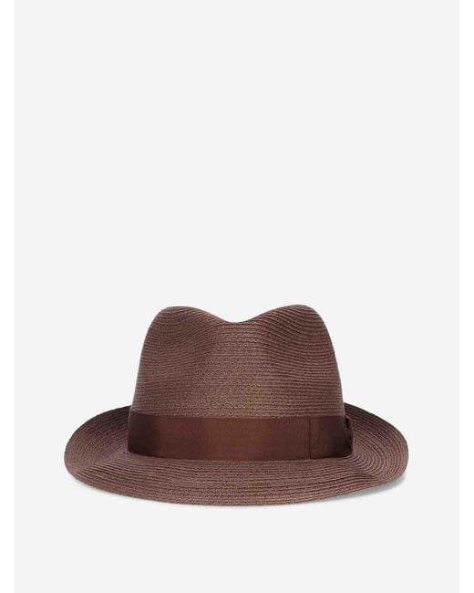 Borsalino Brown Jules Hemp Hat for men