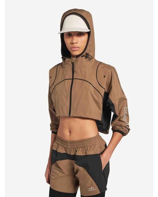 Balenciaga White Cropped Technical Jacket