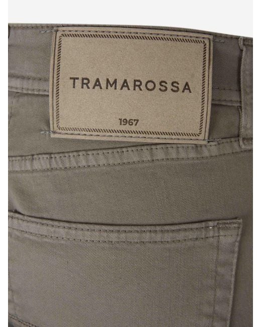 Tramarossa Gray Slim Cotton Jeans for men