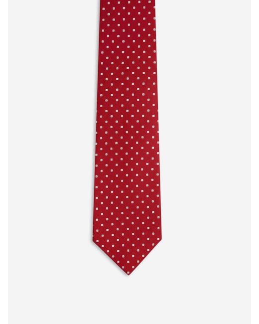 Marinella Red Floral Silk Tie for men