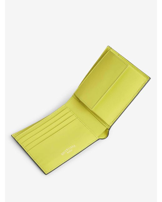 Balenciaga White Logo Folding Wallet for men