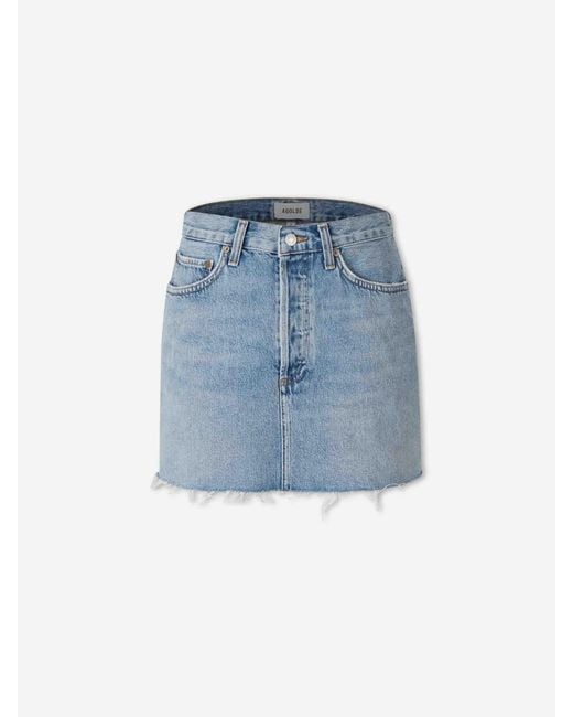 Agolde Blue Kerira Denim Skirt
