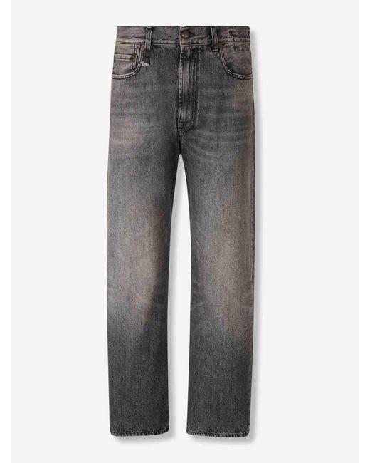 R13 Gray Straight Jeans