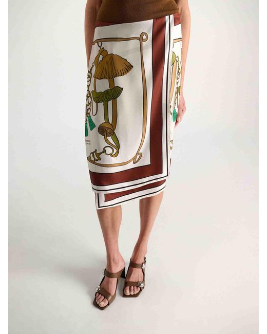 Falda Midi Estampada Dorothee Schumacher de color White