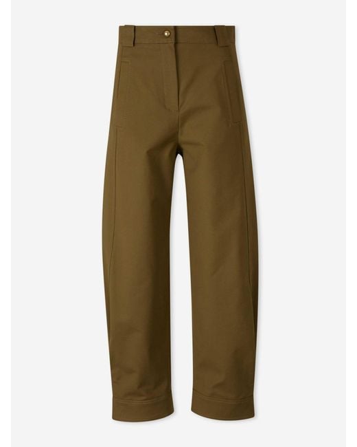 Max Mara Green Wide Straight Trousers