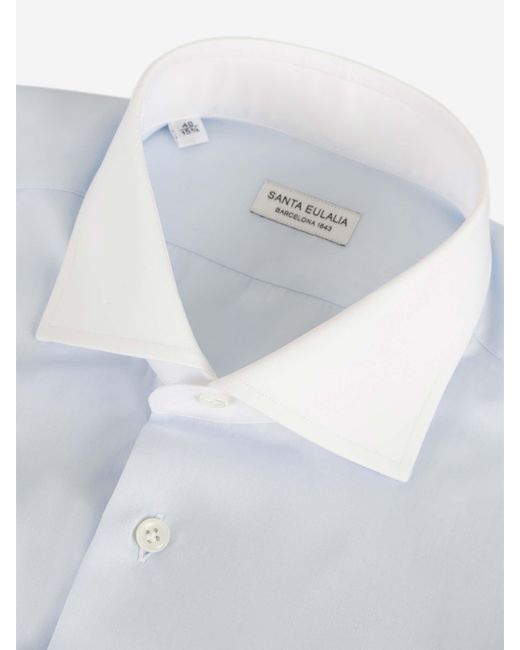 Santa Eulalia Blue Cotton Dress Shirt for men