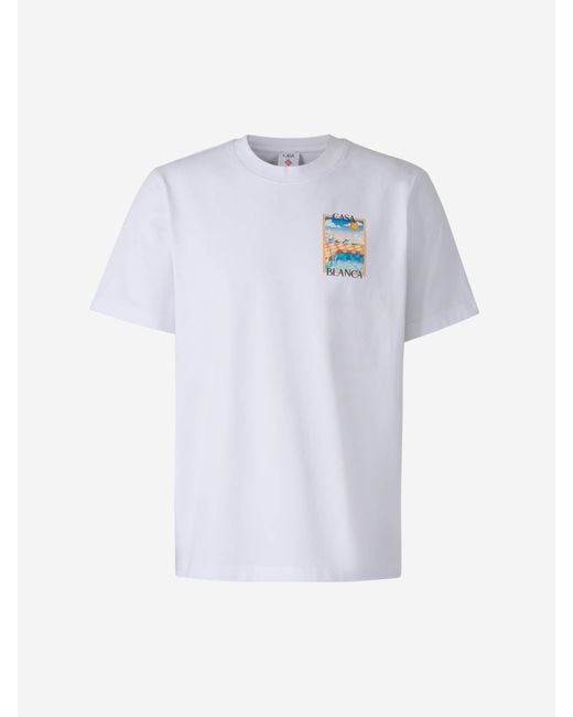 Casablanca White Surreal Pool T-Shirt for men