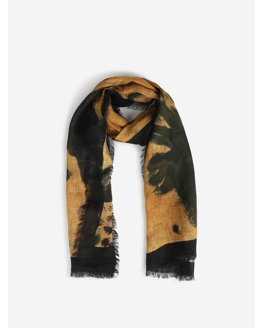 CASHÀ Black Geranium Scarf