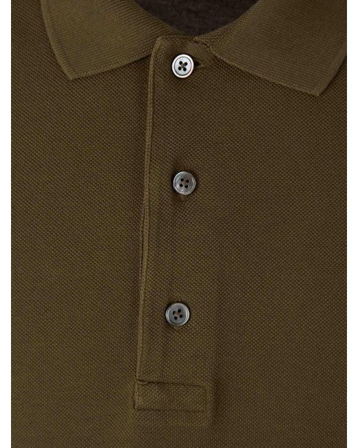 Polo Liso Tom Ford de hombre de color Green
