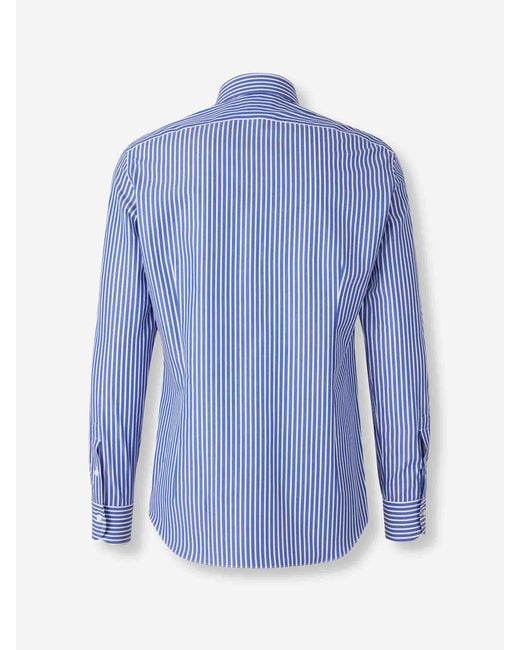 Santa Eulalia Blue Striped Dress Shirt for men