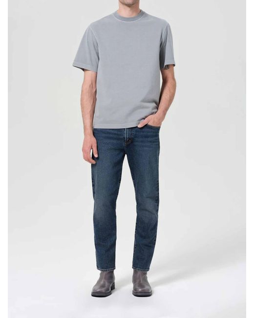 Agolde Blue Curtis Straight Jeans for men