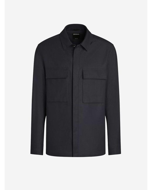 Sobrecamisa Oasi Lino Zegna de hombre de color Blue