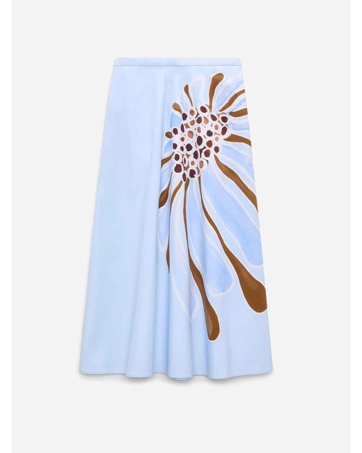 Dorothee Schumacher Blue Printed Midi Skirt