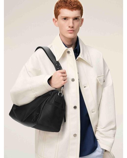 AMI Black Marcel Shoulder Bag for men