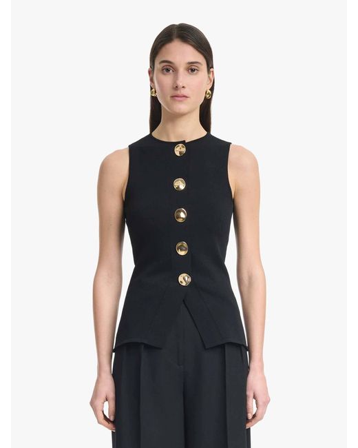 Altuzarra Black Harper's Point Top