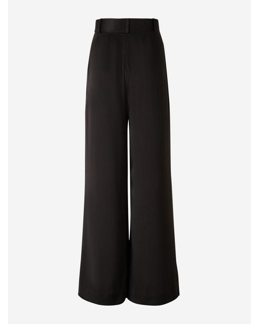 Zimmermann Silk Pleated Pants in Black | Lyst