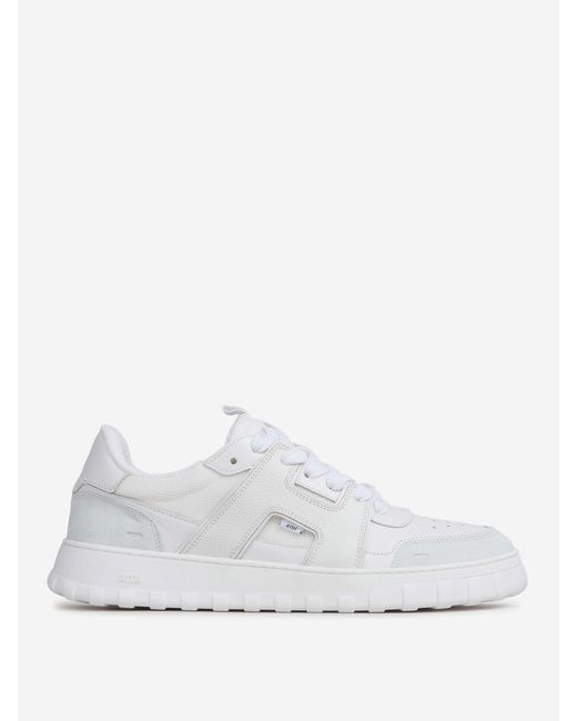 AMI White Low Leather Sneakers for men