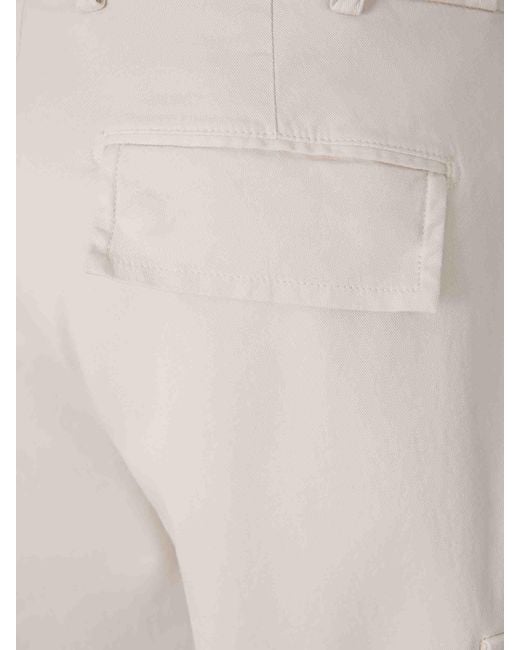 Santa Eulalia Natural Straight Cargo Bermuda Shorts for men