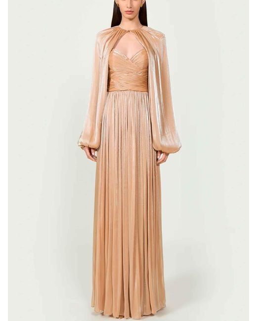 Costarellos Natural Mermaid Maxi Dress