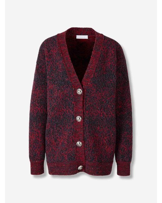 Rabanne Purple Cotton Knit Cardigan