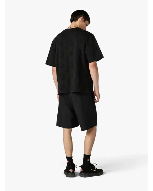 Casablanca Black Short Sleeve T-Shirt for men