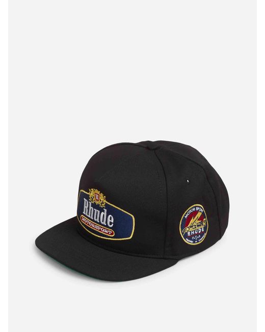 Rhude Racing Cap Rhude Motorsport Cap in Black for Men | Lyst