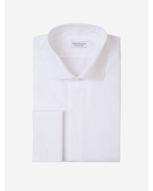 Santa Eulalia White Tuxedo Shirt for men