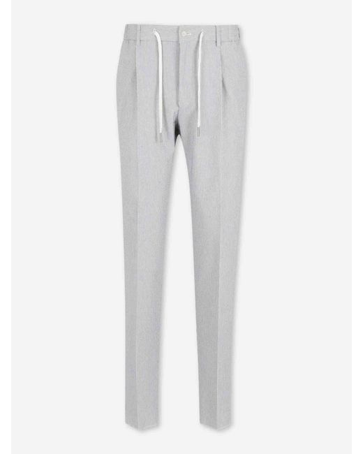 Tagliatore Gray Straight Cotton Suit for men
