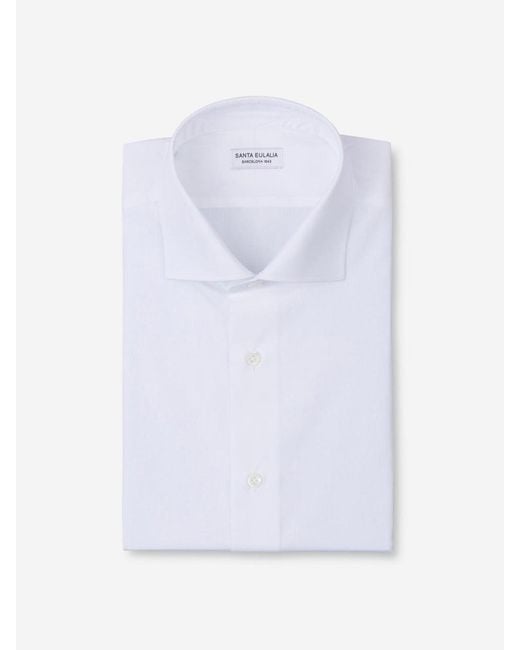 Santa Eulalia White Camisa Formal Classic Fit for men