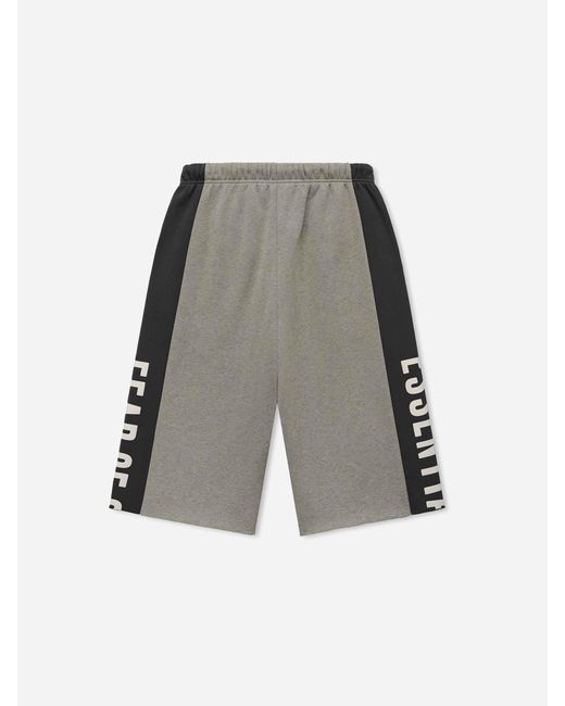 Fear Of God Gray Sporty Bermuda Shorts With Panels for men