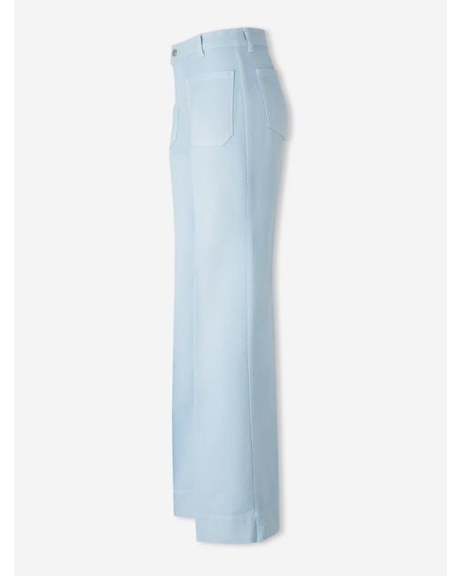 Victoria Beckham Blue Flared Jeans