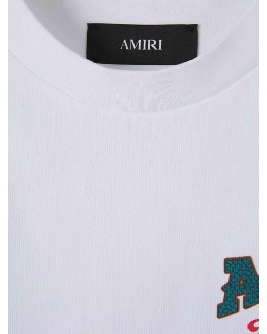 Amiri White Short Sleeve T-Shirt for men