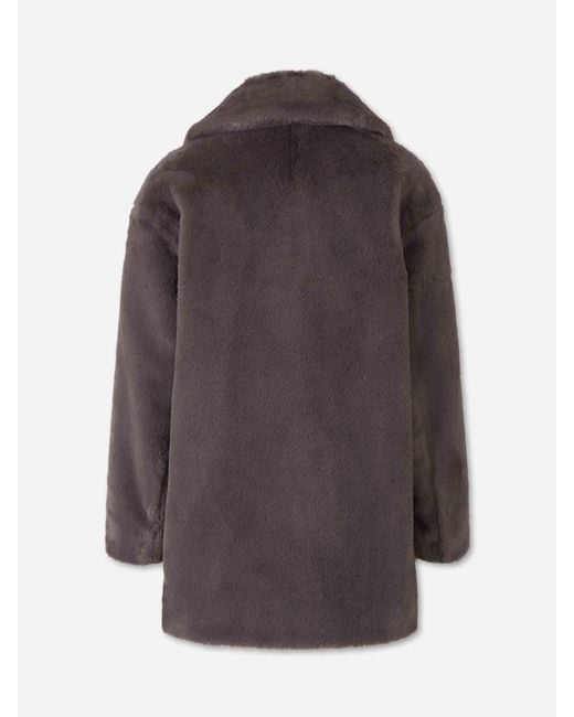 Herno Brown Short Fur Coat