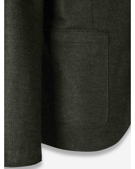 Americana Recta Lana Harris Wharf London de hombre de color Black