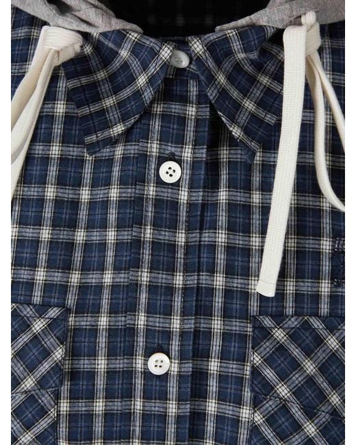 Miu Miu Blue Hoodie Sweatshirt