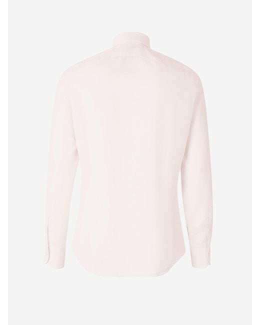 Santa Eulalia Pink Plain Blend Shirt for men