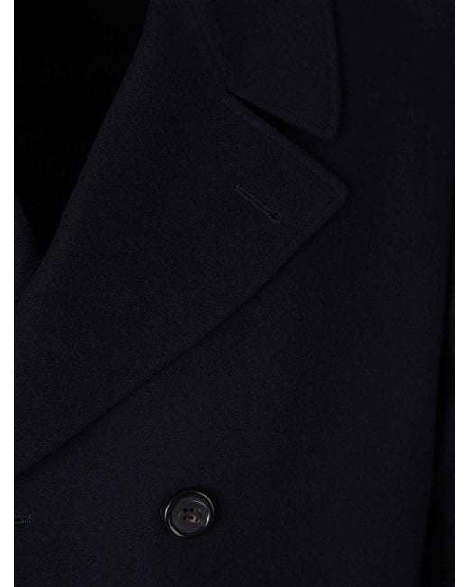 Canali Blue Long Wool Coat for men