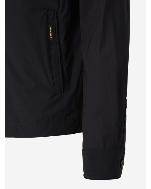 Moorer Blue Shirt Jacket Pockets for men